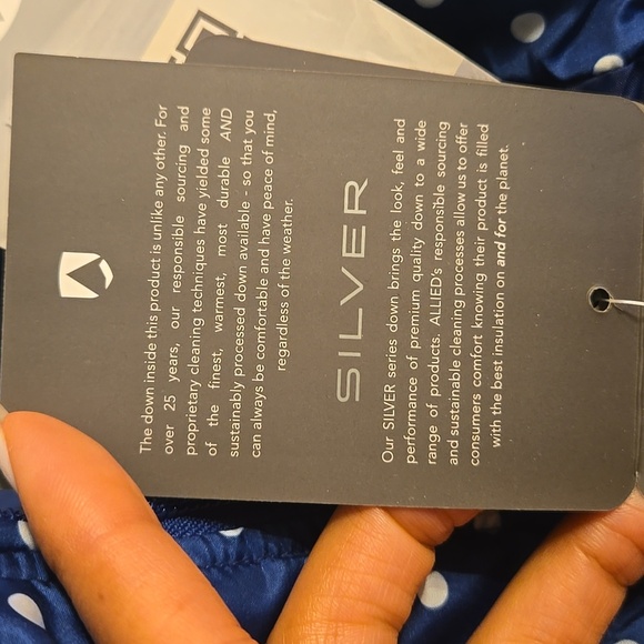 Lands End Down Filled Polka Dot Puffer Pocket Hyper Dry Water Resistant Vest NWT - Picture 12 of 16